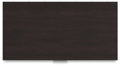 Covetown King Panel Bed with Mirrored Dresser and Chest in Dark Brown from Ashley - Luna Furniture