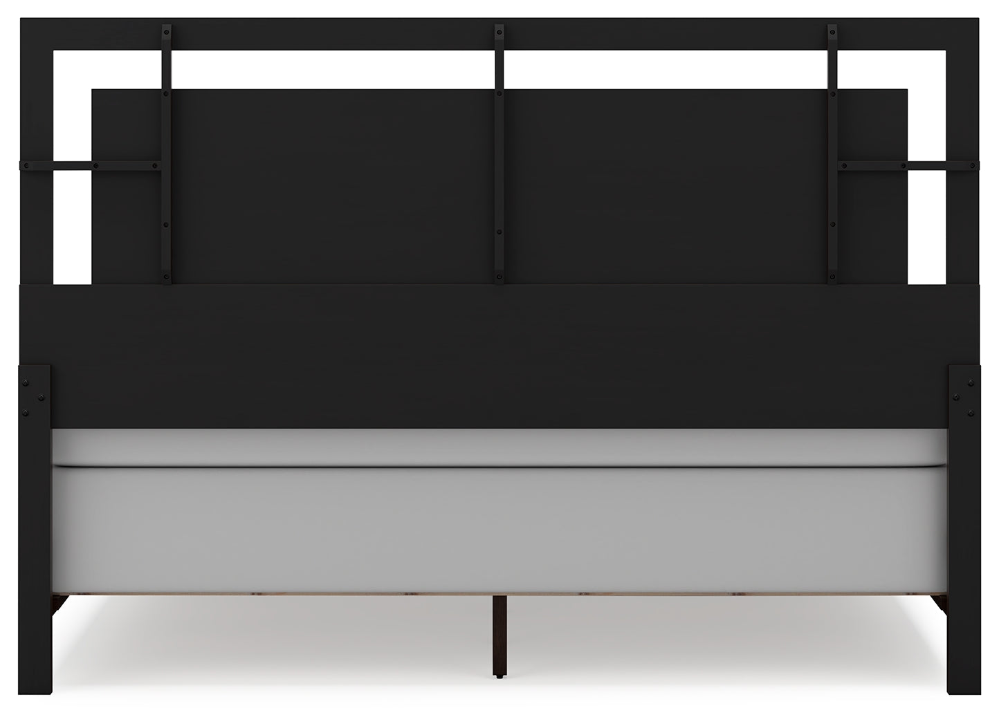Covetown King Panel Bed with Mirrored Dresser and Chest in Dark Brown from Ashley - Luna Furniture