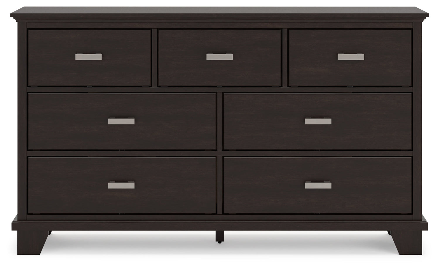 Covetown Queen Panel Bed with Dresser and 2 Nightstands in Dark Brown from Ashley - Luna Furniture
