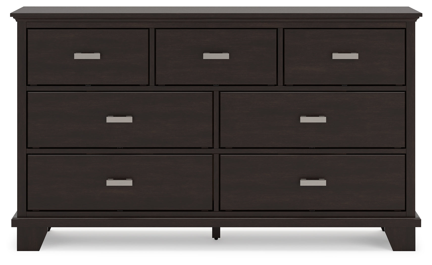 Covetown Queen Panel Bed with Dresser and 2 Nightstands in Dark Brown from Ashley - Luna Furniture