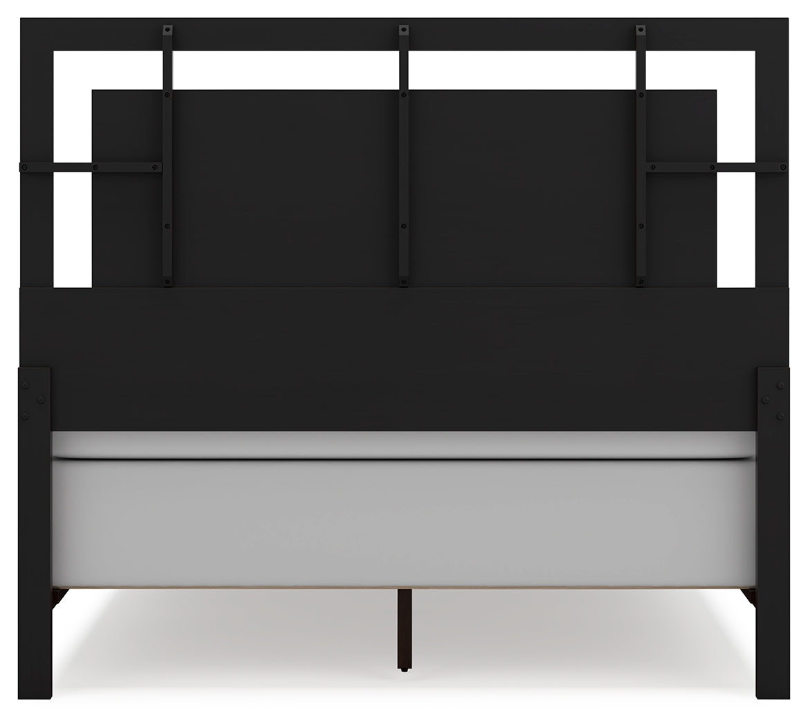Covetown Queen Panel Bed with Dresser and 2 Nightstands in Dark Brown from Ashley - Luna Furniture