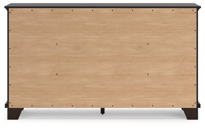 Covetown Queen Panel Bed with Dresser and 2 Nightstands in Dark Brown from Ashley - Luna Furniture
