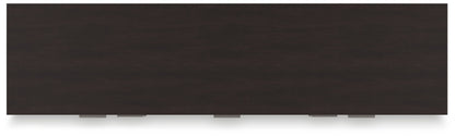 Covetown Queen Panel Bed with Dresser in Dark Brown - PKG016799