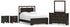 Covetown Queen Panel Bed with Mirrored Dresser and 2 Nightstands in Dark Brown from Ashley - Luna Furniture