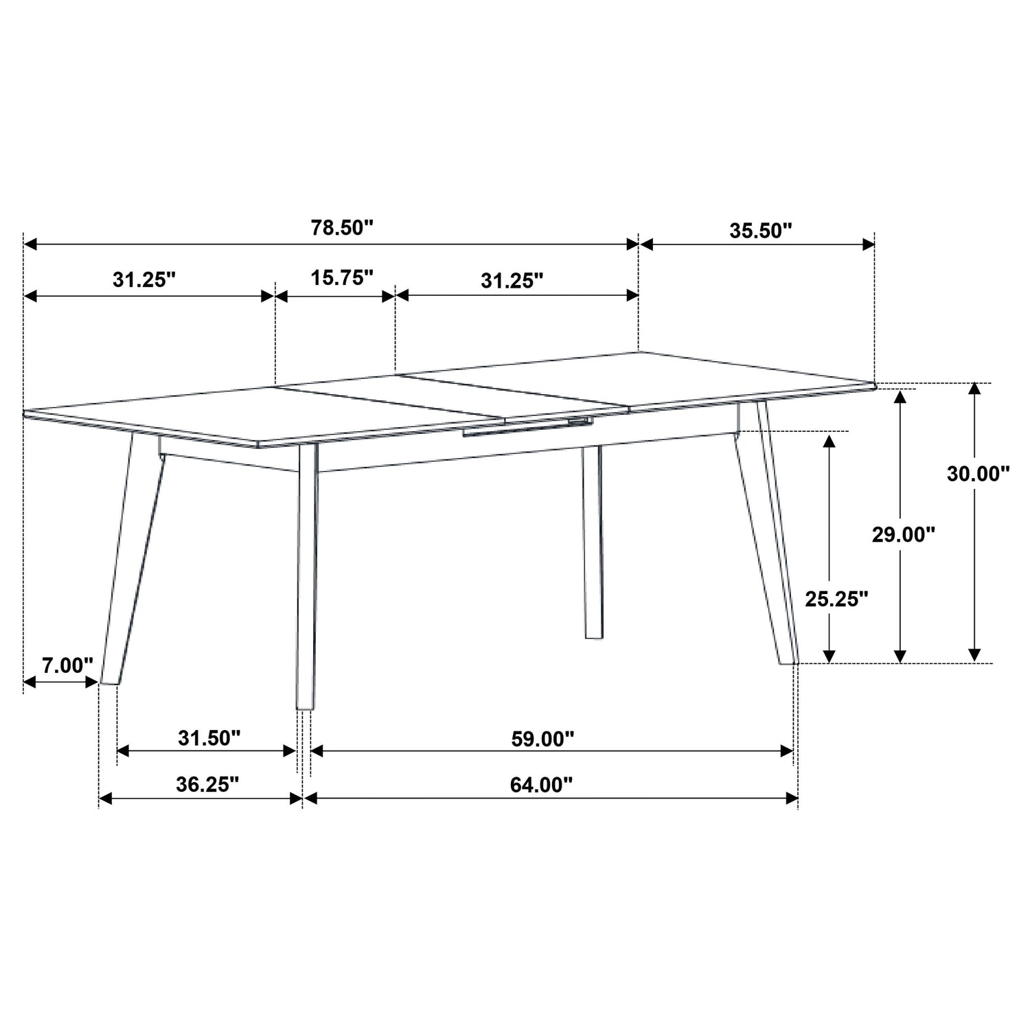 Crestmont 7-piece Extension Leaf Dining Table Set Black - 121251-S7