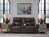 Crossplex Smoke Power Reclining Loveseat with Console - PCU6450618