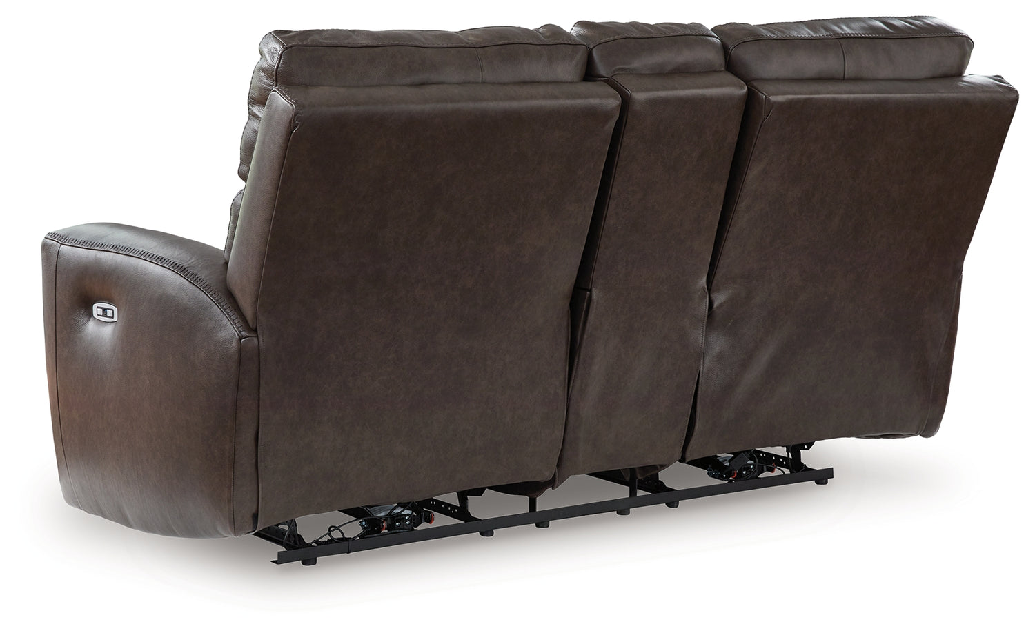 Crossplex Smoke Power Reclining Loveseat with Console - PCU6450618