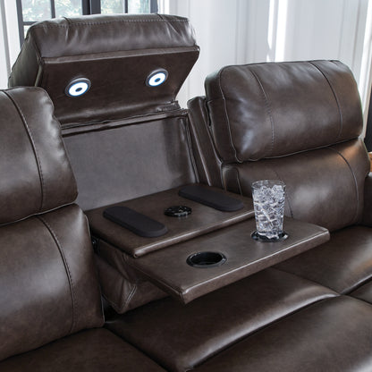 Crossplex Smoke Power Reclining Sofa - PCU6450615