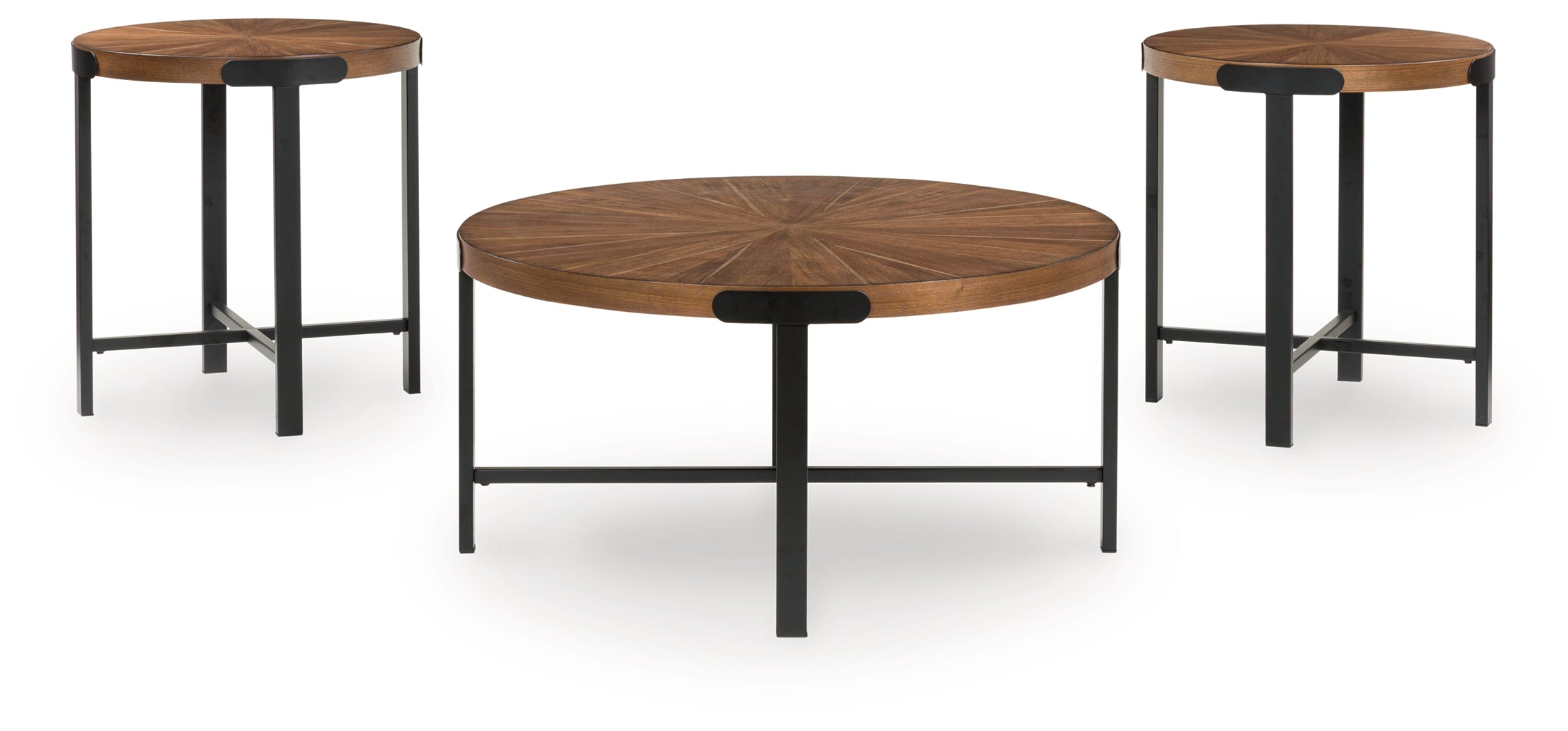 Crosstrail Brown Table (Set of 3) - T483-13