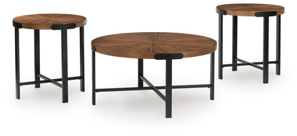 Crosstrail Brown Table (Set of 3) - T483-13