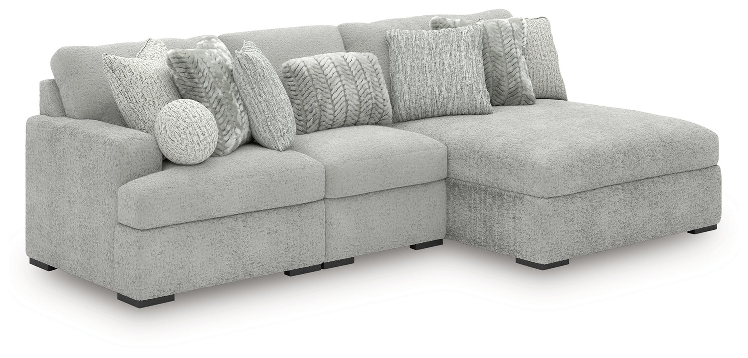 Cuddle Plush Arctic 3-Piece Sectional with Chaise - PC59106S1