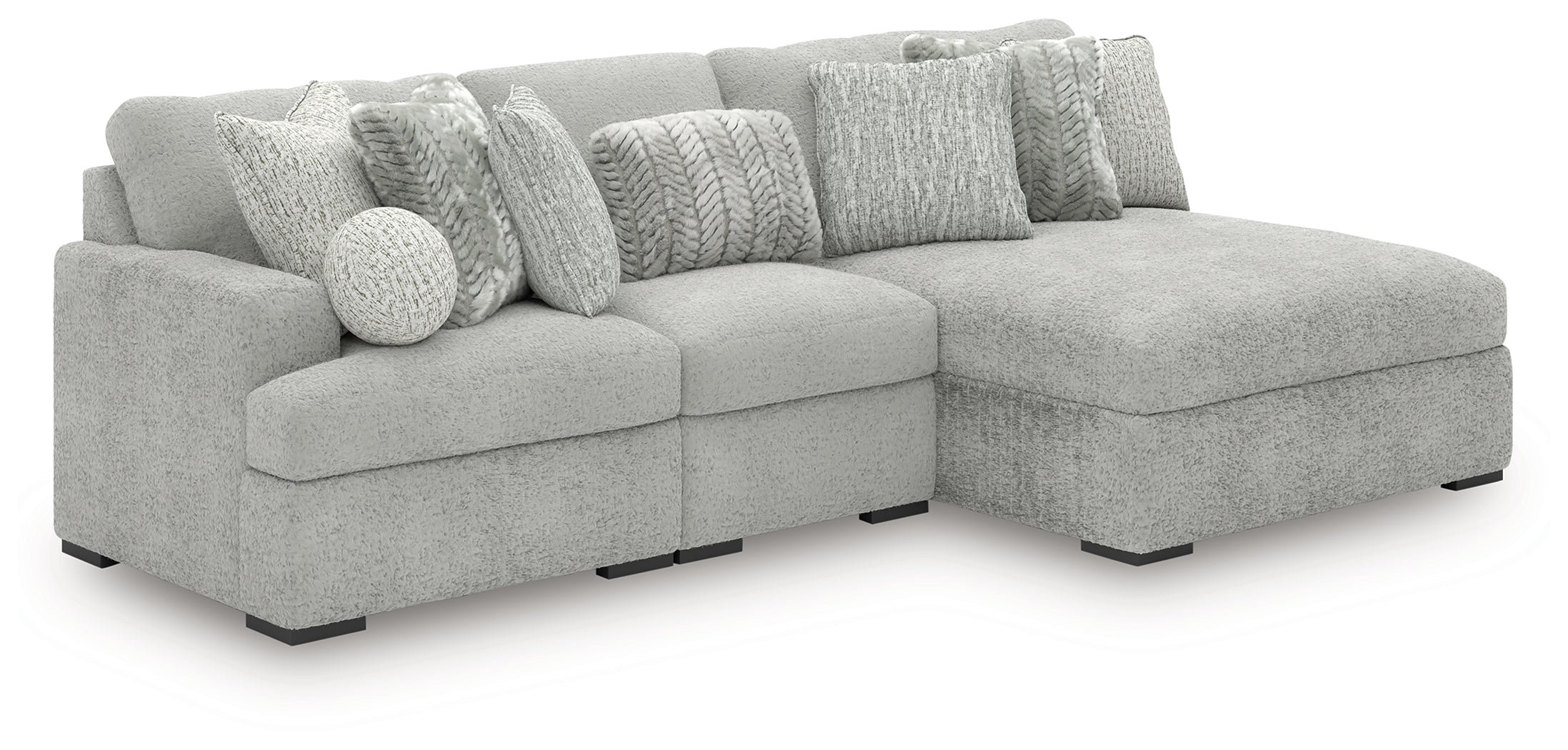 Cuddle Plush Arctic 3-Piece Sectional with Chaise - PC59106S1