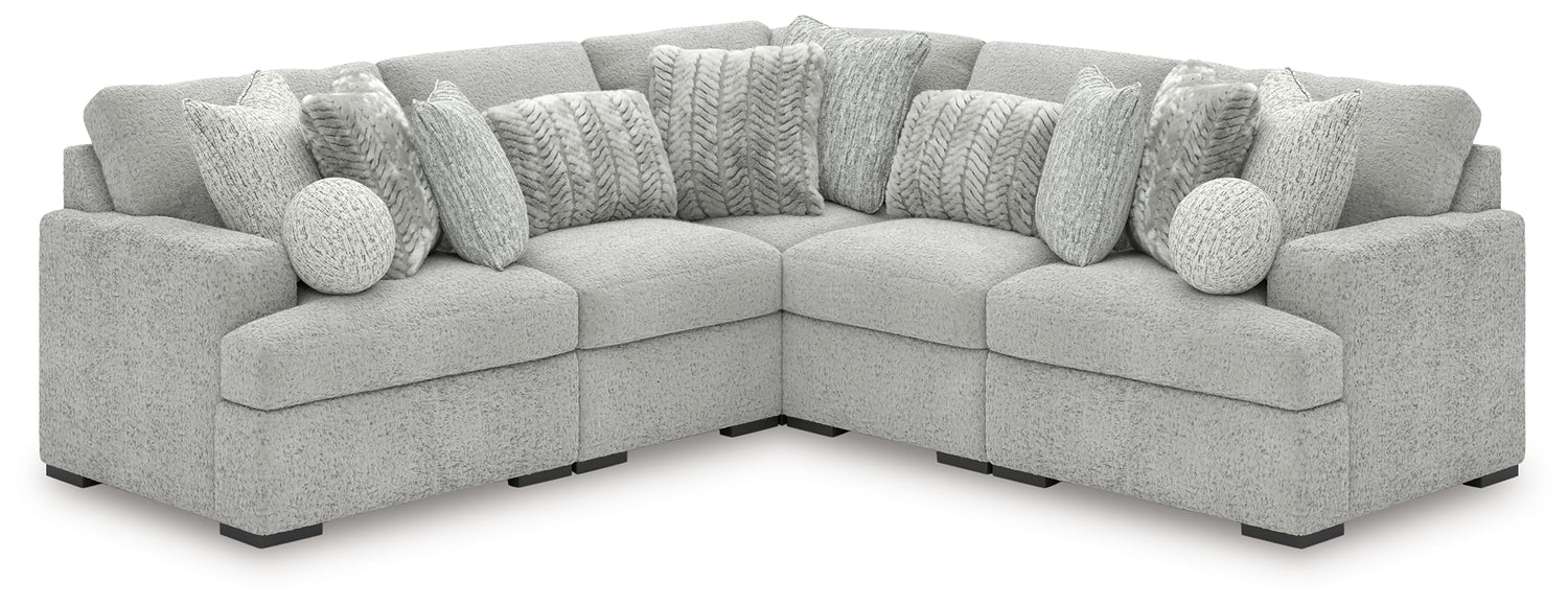 Cuddle Plush Arctic 5-Piece Sectional - PC59106S2
