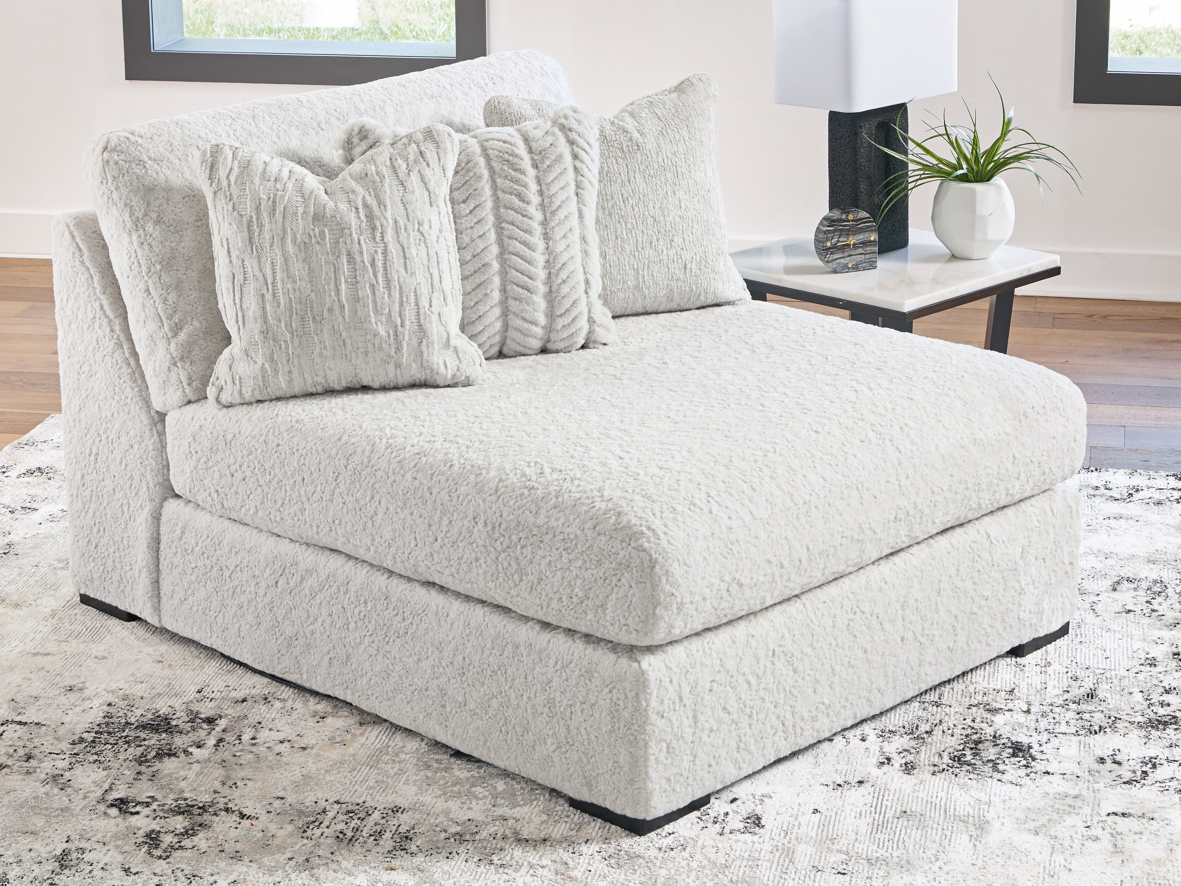 Cuddle Plush Arctic Oversized Armless Chaise - PC5910615