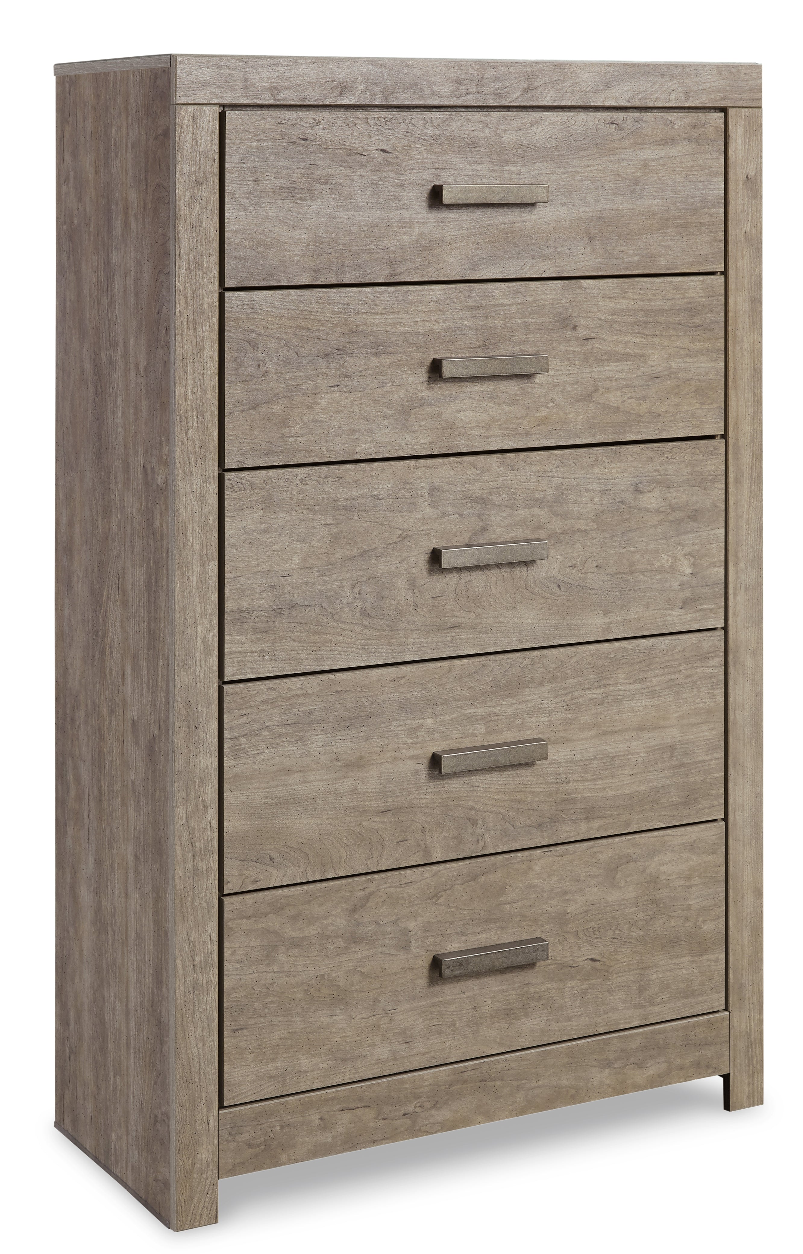 Culverbach Full Panel Bed with Mirrored Dresser, Chest and 2 Nightstands in Gray from Ashley - Luna Furniture