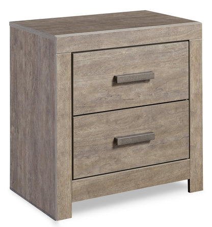 Culverbach Full Panel Bed with Mirrored Dresser, Chest and 2 Nightstands in Gray from Ashley - Luna Furniture