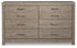 Culverbach Gray Full Panel Bed, Dresser, Chest and Nightstand - B070B18