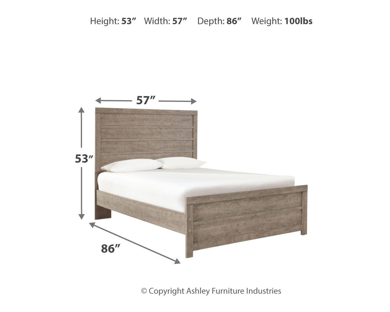 Culverbach Gray Full Panel Bed, Dresser, Chest and Nightstand - B070B18