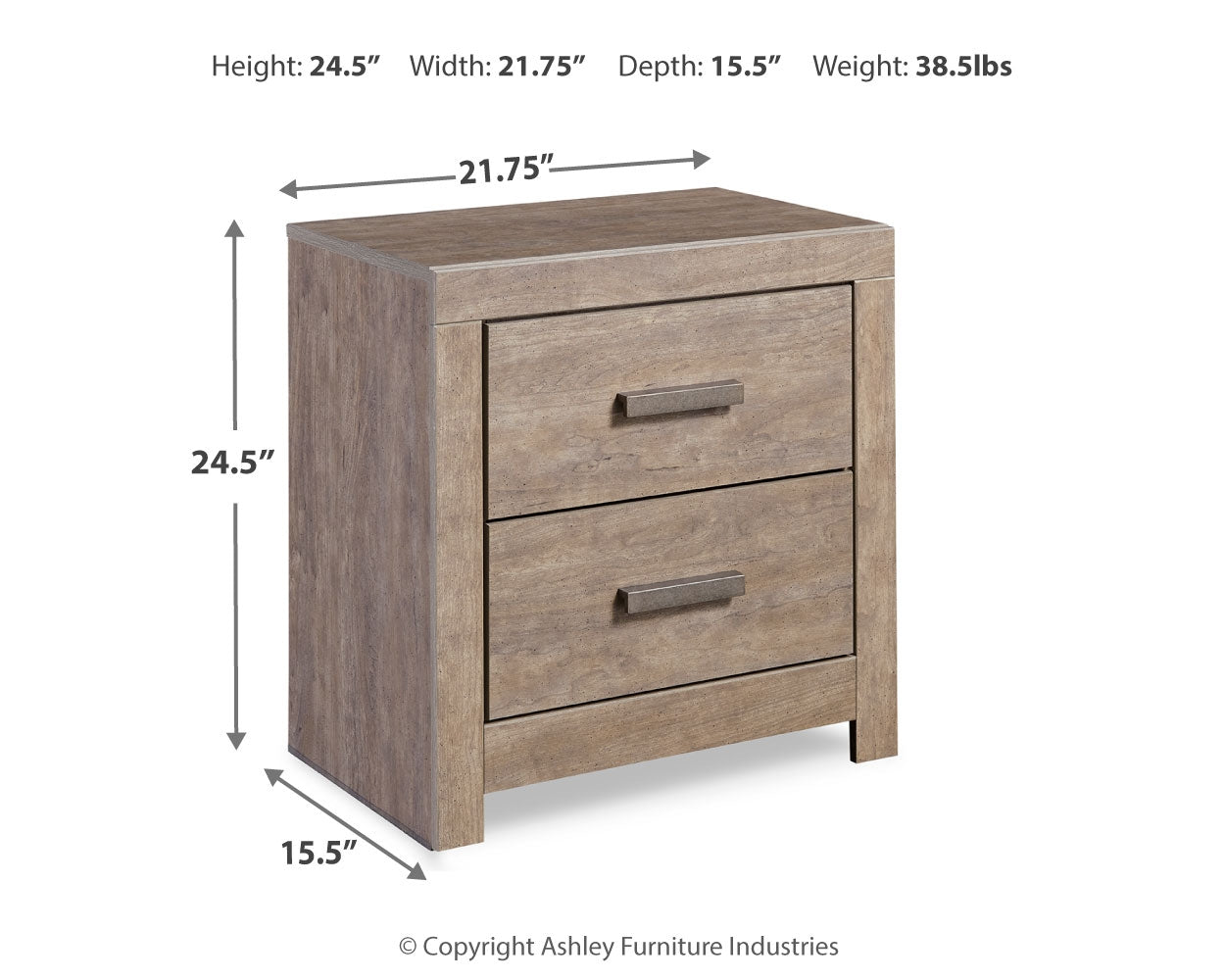 Culverbach Gray Full Panel Bed, Dresser, Chest and Nightstand - B070B18