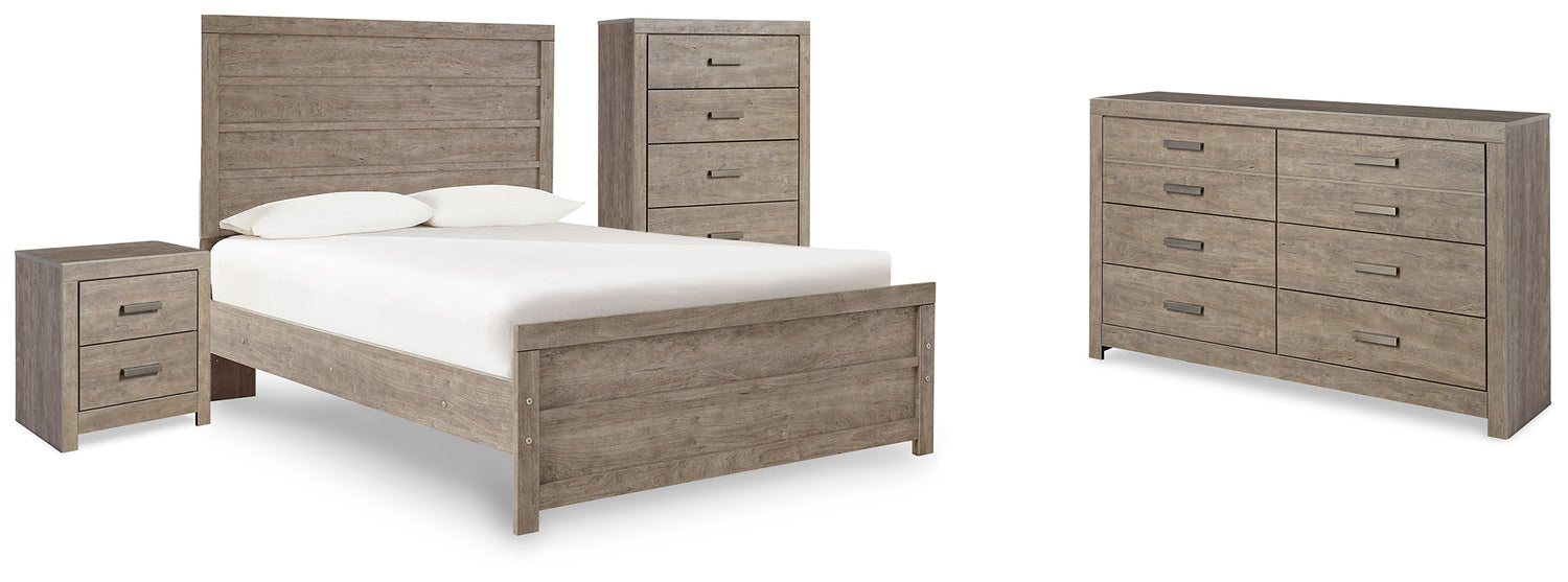 Culverbach Gray Full Panel Bed, Dresser, Chest and Nightstand - B070B18