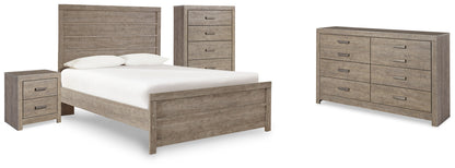 Culverbach Gray Full Panel Bed, Dresser, Chest and Nightstand - B070B18