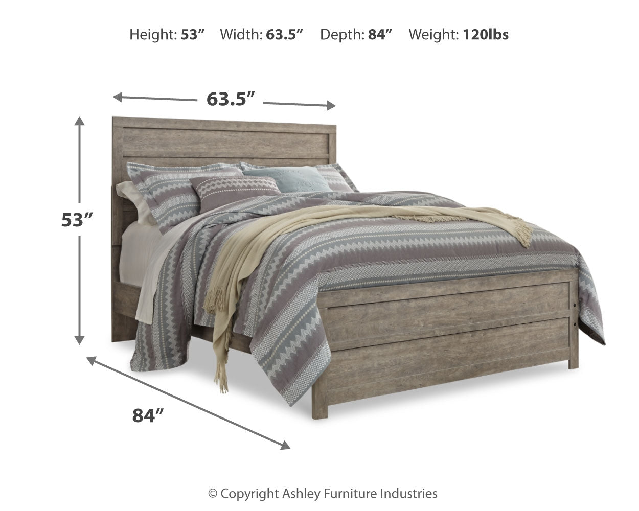 Culverbach Gray Queen Panel Bed with Chest - B070B21