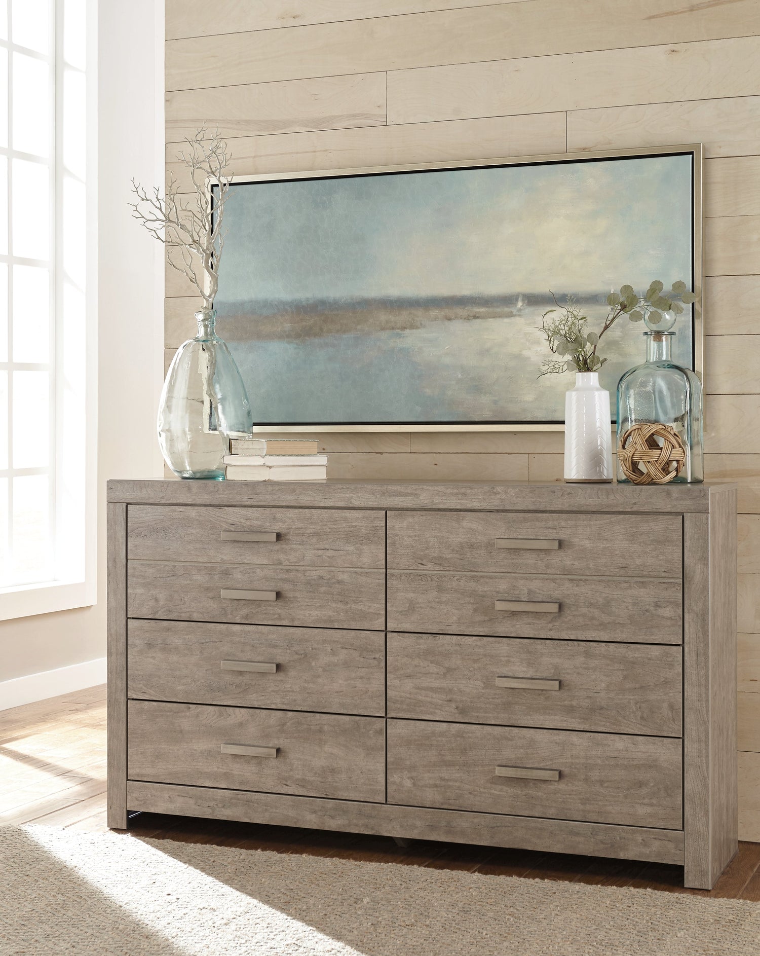 Culverbach King Panel Bed with Dresser in Gray - PKG011527
