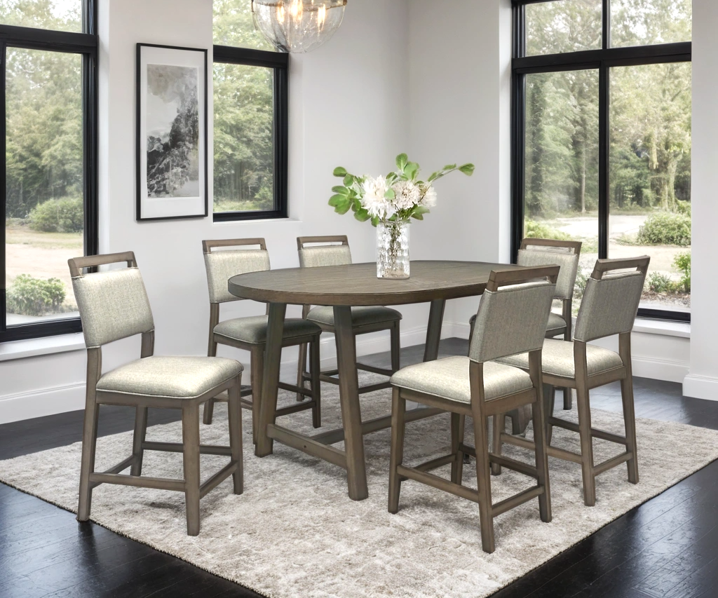 D2510 Counter Height Table + 6 Chair Set - D2510