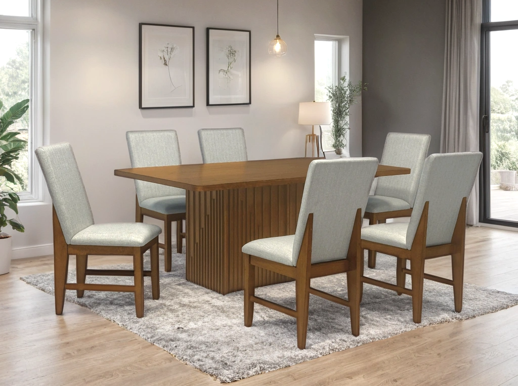 D2800 Dining Table + 6 Chair Set - D2800