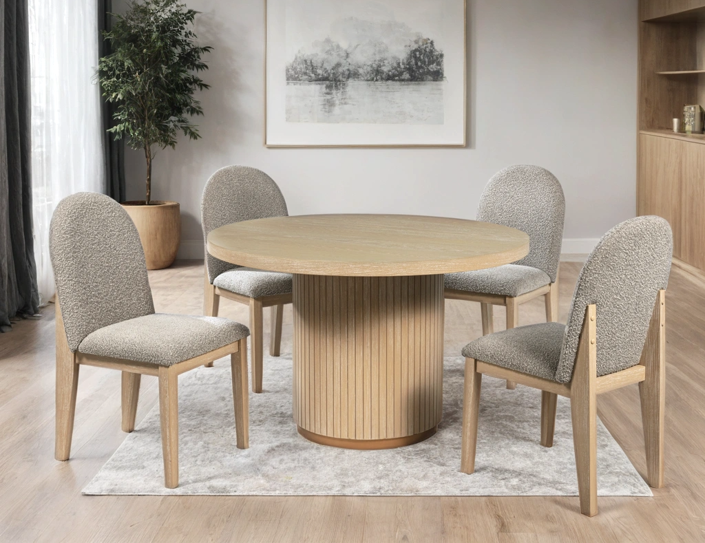 D400 Dining Table + 4 Chair Set - D400
