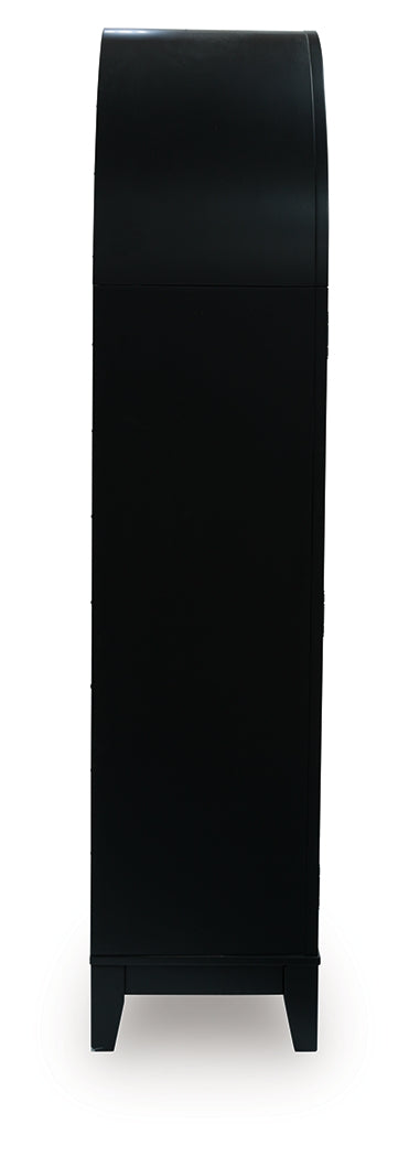 Dagandale Black/Natural Accent Cabinet - A4000599