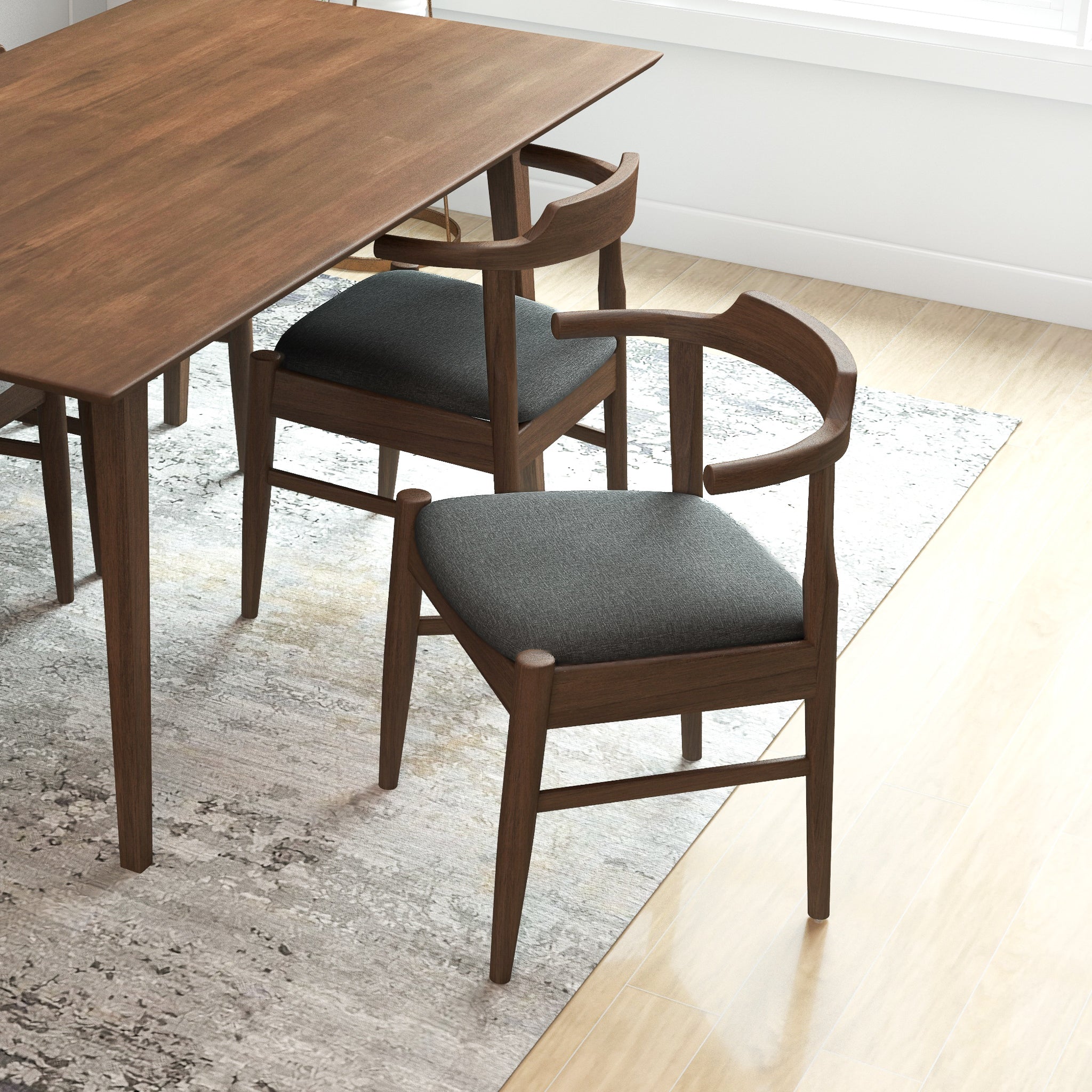 Daisy Gray Fabric Dining Chair (Set Of 2) - DCH00202402