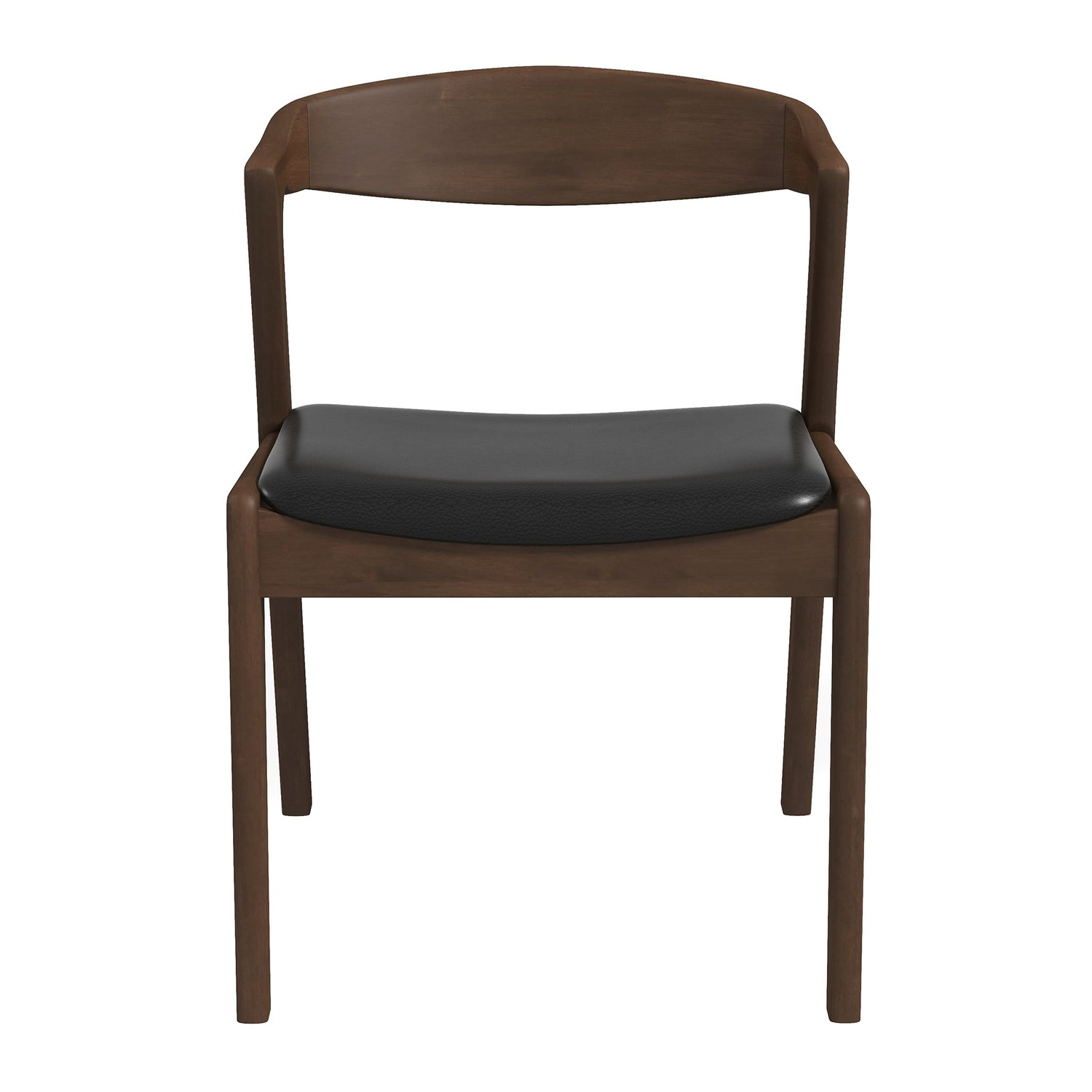 Dakota  Solid Wood Black Leather Dining Chair (Set Of 2) - DCH00801901