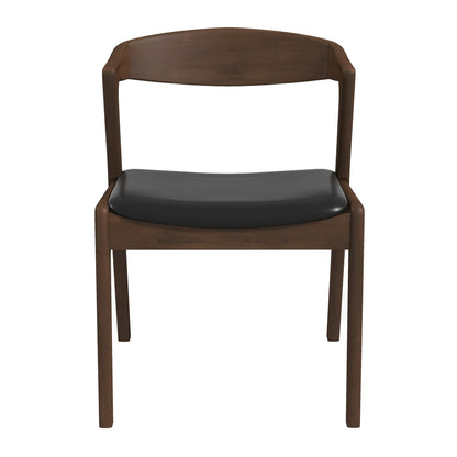 Dakota  Solid Wood Black Leather Dining Chair (Set Of 2) - DCH00801901