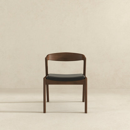 Dakota  Solid Wood Black Leather Dining Chair (Set Of 2) - DCH00801901