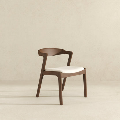 Dakota  Solid Wood Cream Velvet Dining Chair (Set Of 2) - DCH00801903