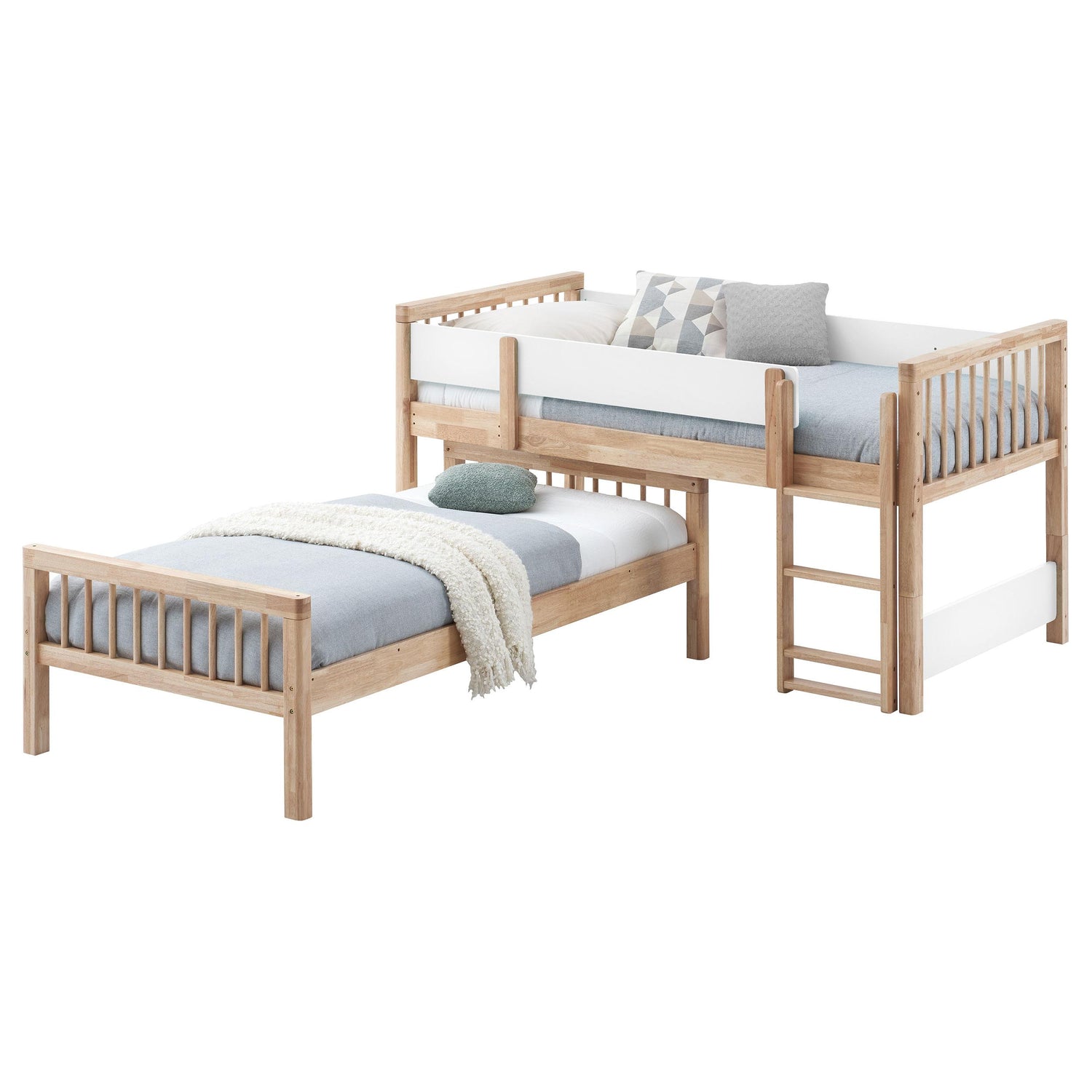 Dakota Wood Twin Over Twin Bunk Bed Natural - 461171