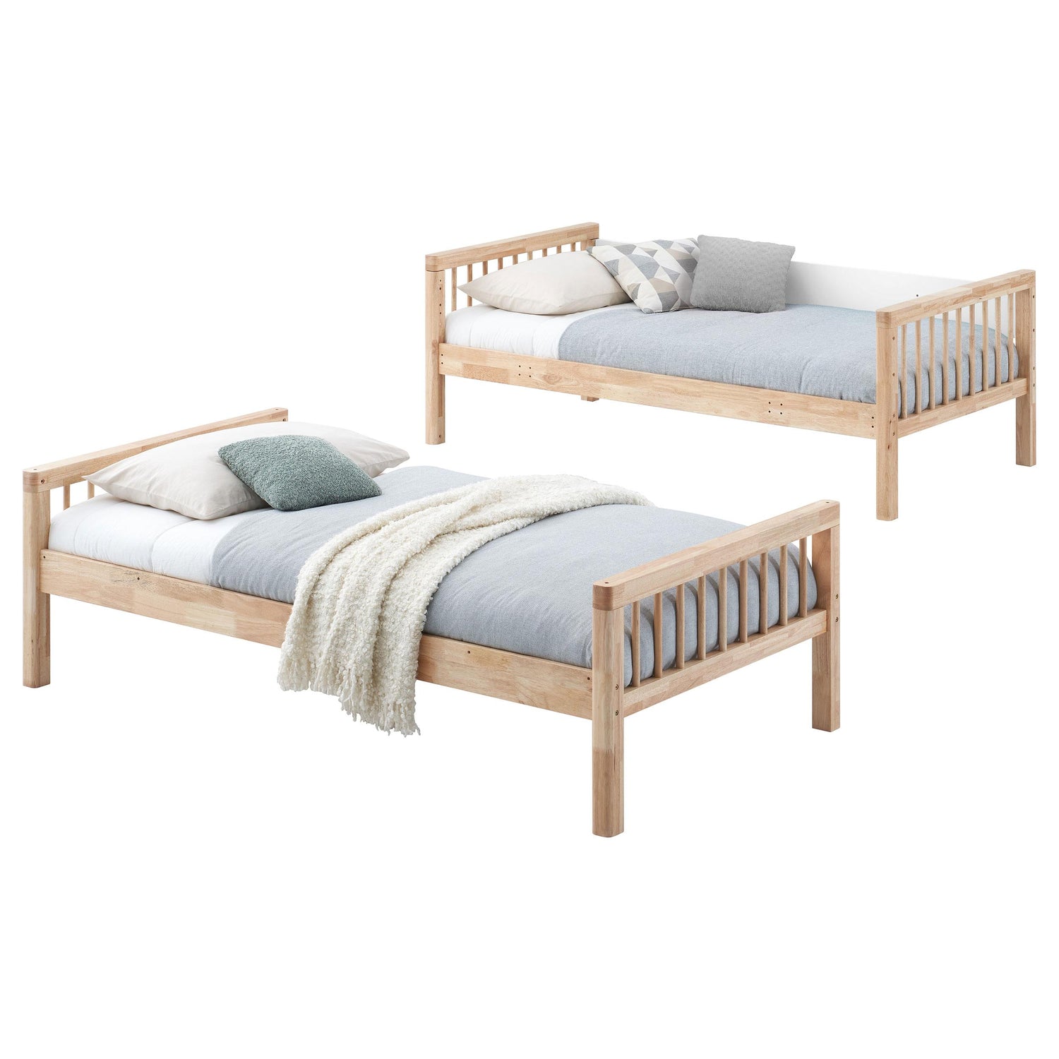 Dakota Wood Twin Over Twin Bunk Bed Natural - 461171