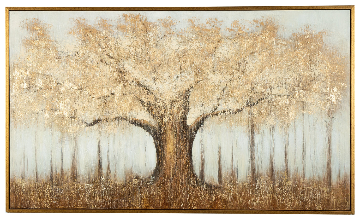 Dalewick Brown/Gray/Gold Finish Wall Art - A8000448