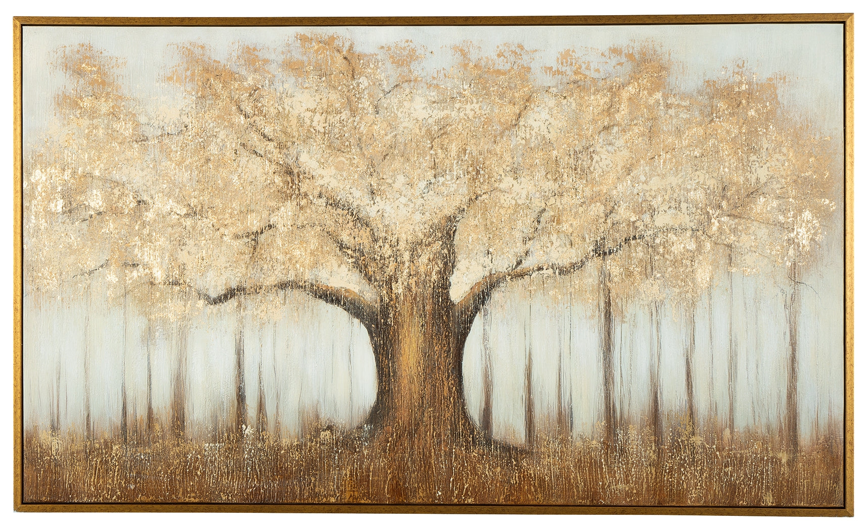 Dalewick Brown/Gray/Gold Finish Wall Art - A8000448