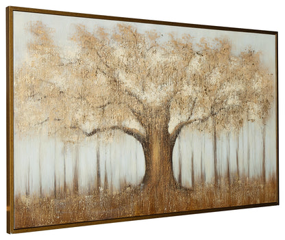 Dalewick Brown/Gray/Gold Finish Wall Art - A8000448