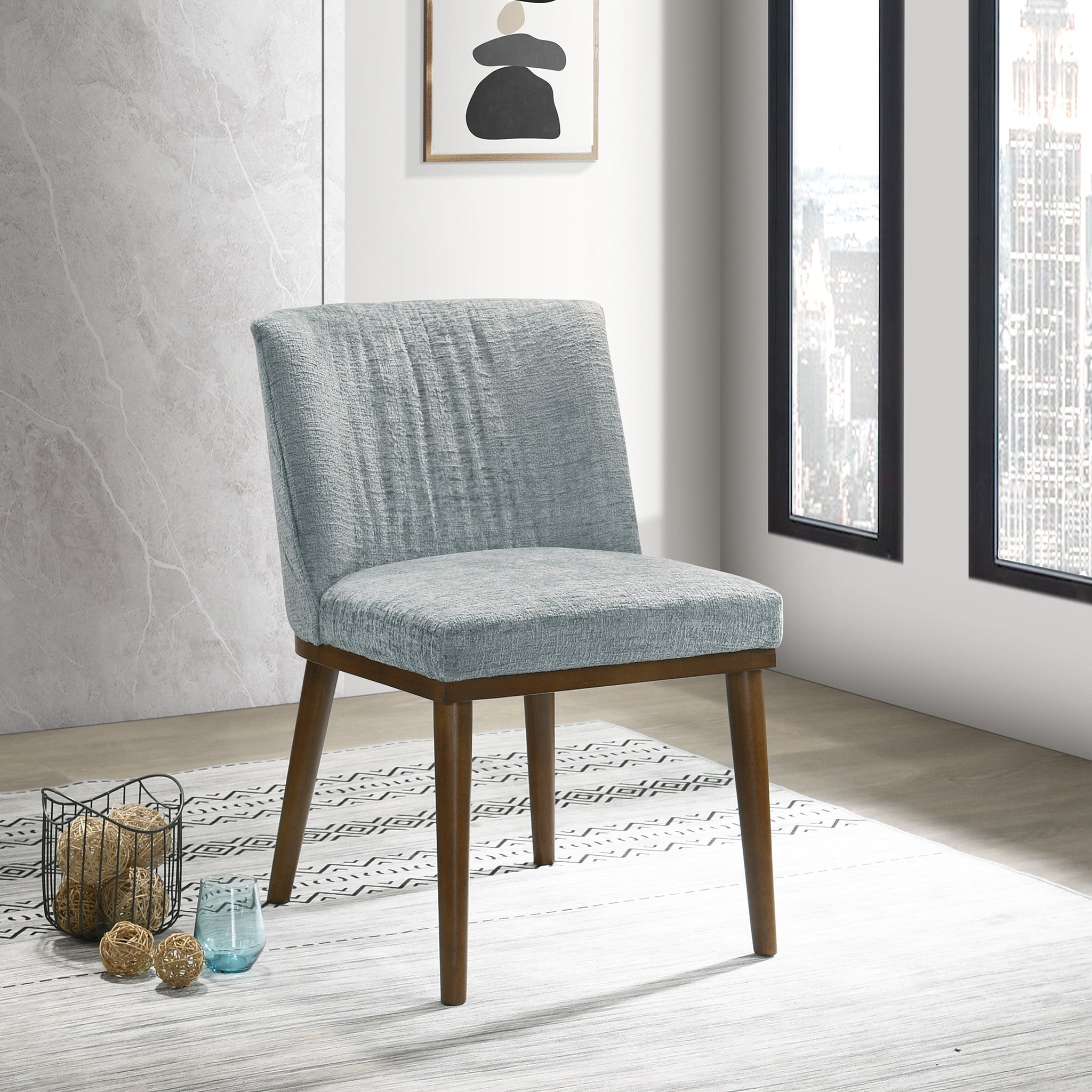 Daley Grey Fabric Dining Chair (Set Of 2) - DCH00402701