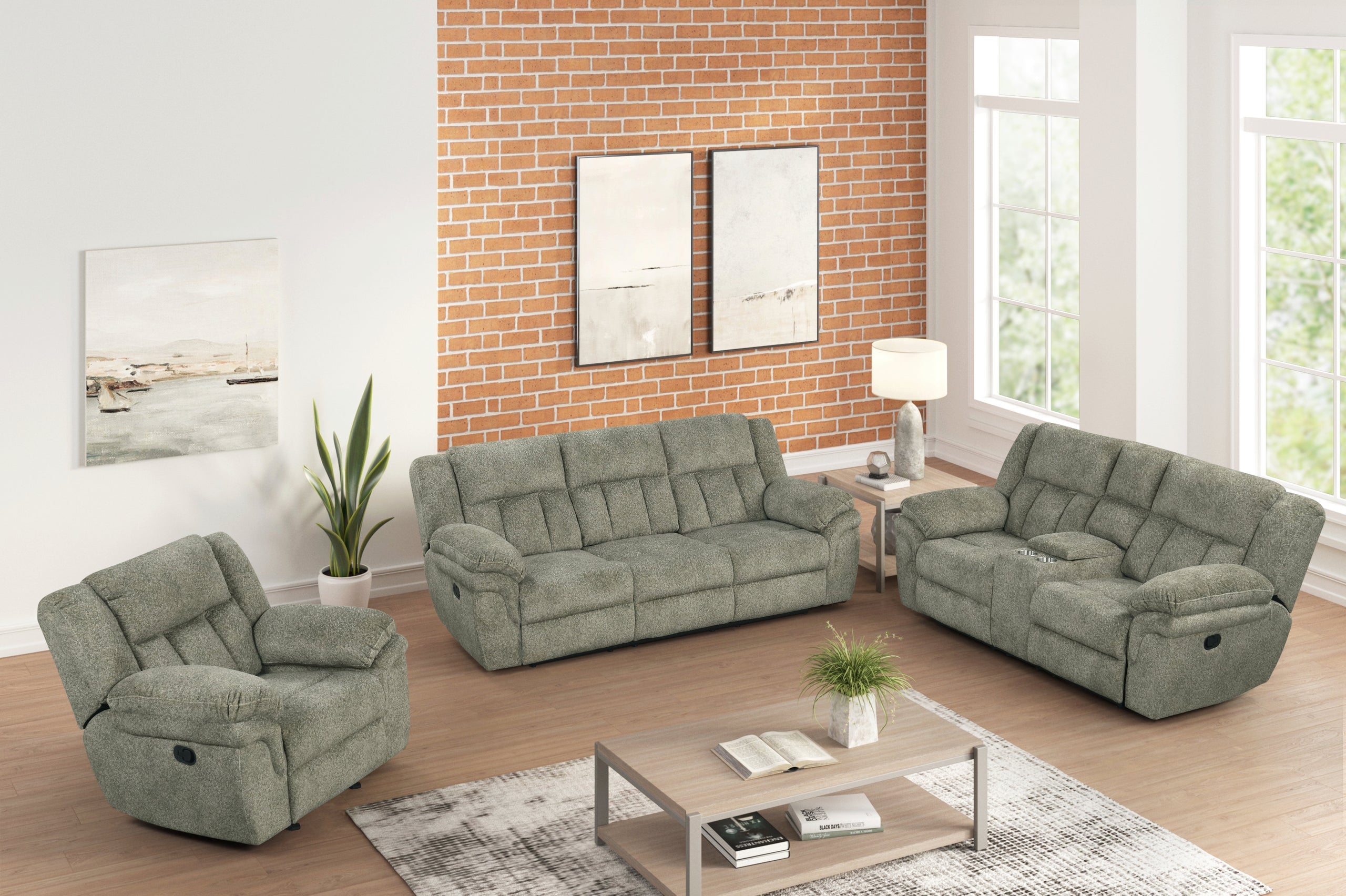 Dallas Sage- 3PC Reclining Set CLOSEOUT SPECIAL - Dallas Sage 3PC