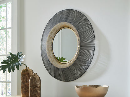 Dallmen Black/Gold Finish Accent Mirror - A8010407