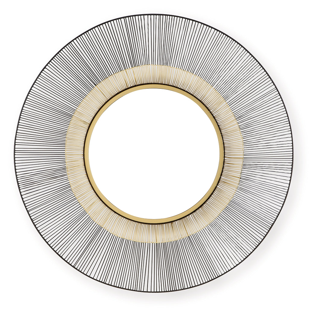 Dallmen Black/Gold Finish Accent Mirror - A8010407