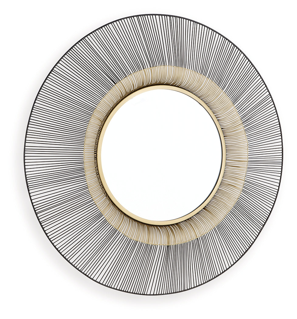 Dallmen Black/Gold Finish Accent Mirror - A8010407