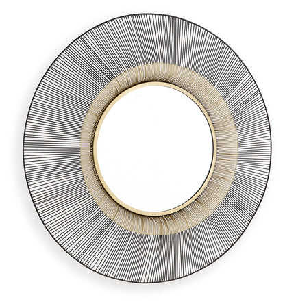 Dallmen Black/Gold Finish Accent Mirror - A8010407