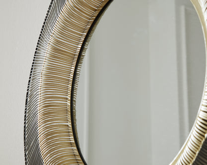 Dallmen Black/Gold Finish Accent Mirror - A8010407