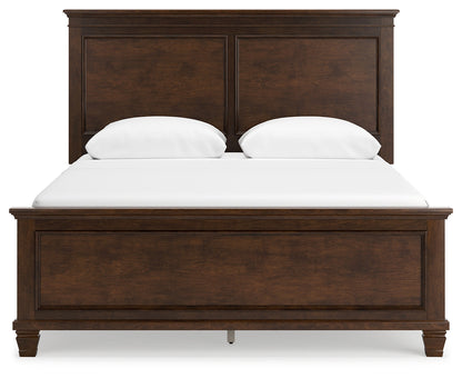 Danabrin Queen Panel Bed with Mirrored Dresser and Nightstand in Brown from Ashley - Luna Furniture