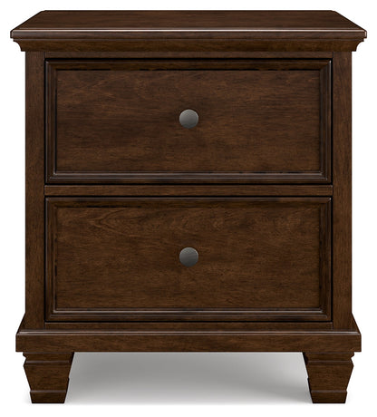 Danabrin Twin Panel Bed with Mirrored Dresser, Chest and Nightstand in Brown - PKG015198